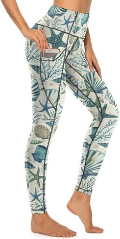 Women's High Waist Tummy Control Yoga Pants with Pockets Workout Leggings in Kuwait