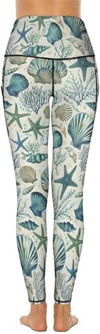 Women's High Waist Tummy Control Yoga Pants with Pockets Workout Leggings in Kuwait