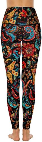Women's High Waist Tummy Control Yoga Pants with Pockets Workout Leggings in Kuwait