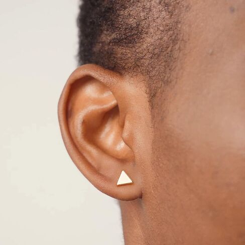 MYEARS Women Stud Earrings Set of 3 Gold Sterling Silver Post Push Back 14K Gold Plated Small Simple Hypoallergenic Everyday Jewelry in Kuwait