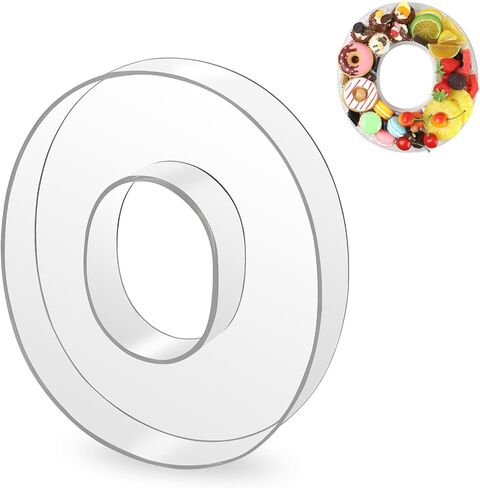 10" O or 0 Acrylic Clear Letter Charcuterie Box, Reusable Fillable Box, Decorative Serving Plates Display for Food, Display Alphabet Number Shaped Candy Tray for Party Birthday Anniversaries in Saudi Arabia