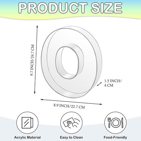 10" O or 0 Acrylic Clear Letter Charcuterie Box, Reusable Fillable Box, Decorative Serving Plates Display for Food, Display Alphabet Number Shaped Candy Tray for Party Birthday Anniversaries in Saudi Arabia