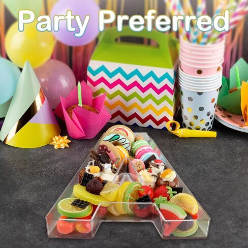 10" O or 0 Acrylic Clear Letter Charcuterie Box, Reusable Fillable Box, Decorative Serving Plates Display for Food, Display Alphabet Number Shaped Candy Tray for Party Birthday Anniversaries in Saudi Arabia