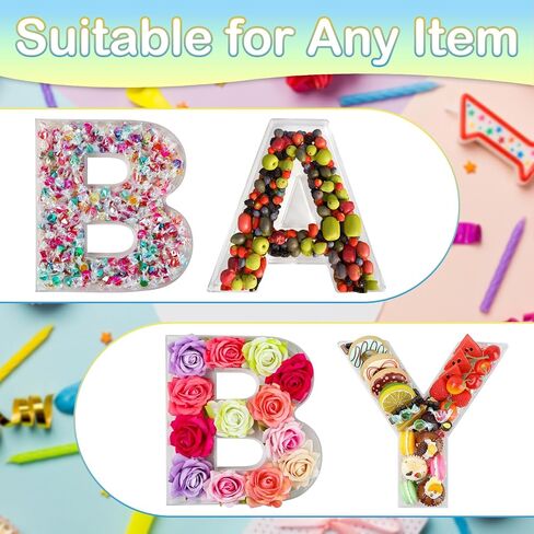 10" O or 0 Acrylic Clear Letter Charcuterie Box, Reusable Fillable Box, Decorative Serving Plates Display for Food, Display Alphabet Number Shaped Candy Tray for Party Birthday Anniversaries in Saudi Arabia