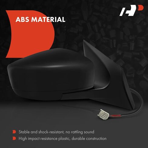 زوج A-Premium (2) مرآة باب كهربائية جانبية للسائق والراكب - متوافقة مع Nissan Versa 2015 2016 2017 2018 2019 - مرآة رؤية خلفية خارجية غير قابلة للطي يدويًا باللون الأسود - استبدال # 963019KK1A in Kuwait