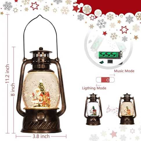 Christmas Decorations Mini Lanterns Christmas Lanterns Decorative Christmas Tree Home Decoration Small Candle Lantern Flame Christmas Tree Hanging Lanterns Decorations（4 PCS） in Kuwait