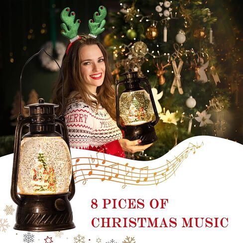 Christmas Decorations Mini Lanterns Christmas Lanterns Decorative Christmas Tree Home Decoration Small Candle Lantern Flame Christmas Tree Hanging Lanterns Decorations（4 PCS） in Kuwait