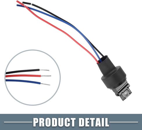 3157 Bulb Sockets Male Adapter Wiring Harness for LED Bulbs Turn Signal Lights Brake Tail Lights Replacement Cable Harness Connector (Set of 4) in Saudi Arabia