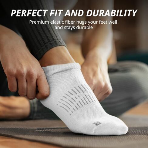 AKASO Ankle Athletic Running Socks - Coolmax Moisture Wicking Anti-Odor Low Cut Socks for Walking Sport Men Women, 2 Pack in Saudi Arabia