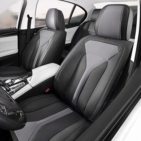 Full Set Seat Covers Fit for Subaru Forester 2007-2024 2025 Custom Breathable Leather Car Seat Cover Fit for Forester (5 Seat,Black&Grey) in Saudi Arabia
