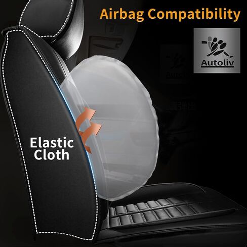 Full Set Seat Covers Fit for Subaru Forester 2007-2024 2025 Custom Breathable Leather Car Seat Cover Fit for Forester (5 Seat,Black&Grey) in Saudi Arabia