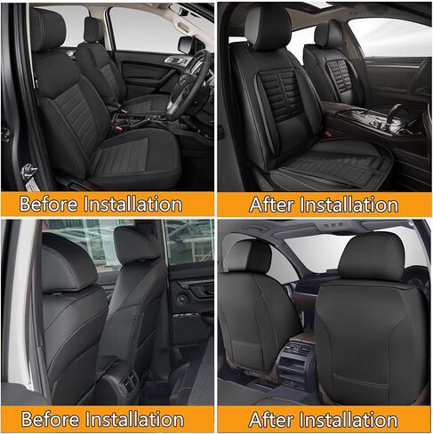 Full Set Seat Covers Fit for Subaru Forester 2007-2024 2025 Custom Breathable Leather Car Seat Cover Fit for Forester (5 Seat,Black&Grey) in Saudi Arabia