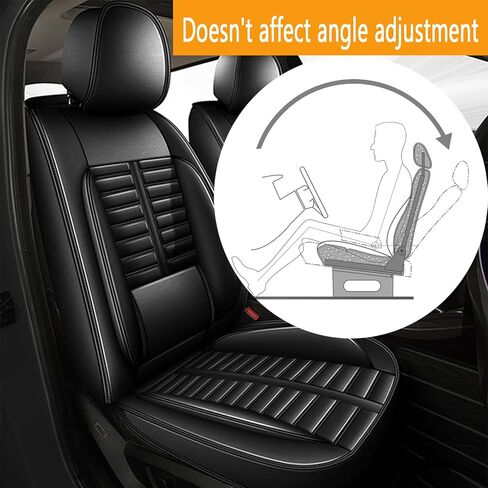 Full Set Seat Covers Fit for Subaru Forester 2007-2024 2025 Custom Breathable Leather Car Seat Cover Fit for Forester (5 Seat,Black&Grey) in Saudi Arabia