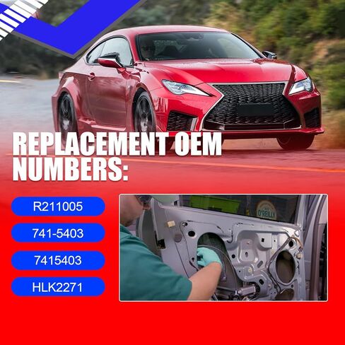 منظم نوافذ الطاقة SMMS مع محرك لـ Kenworth C500 T270 T300 T370 T400 T600 T660 T680 T800 W900 W990 2006-2020، جانب السائق الأيسر الأمامي، استبدل OE R211005 741-5403 7415403 HLK2271 in Kuwait