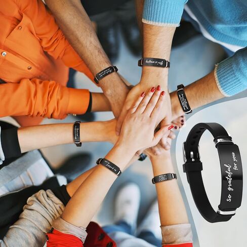 10 قطع من هدايا الشكر، سوار ملهم، هدايا تقدير كبيرة لزملاء العمل، هدايا ديكور، أساور من السيليكون، أساور تحفيزية قابلة للتعديل، هدية زميل العمل لمتطوعي المكتب والمدرس in Kuwait