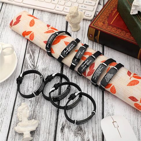 10 قطع من هدايا الشكر، سوار ملهم، هدايا تقدير كبيرة لزملاء العمل، هدايا ديكور، أساور من السيليكون، أساور تحفيزية قابلة للتعديل، هدية زميل العمل لمتطوعي المكتب والمدرس in Kuwait