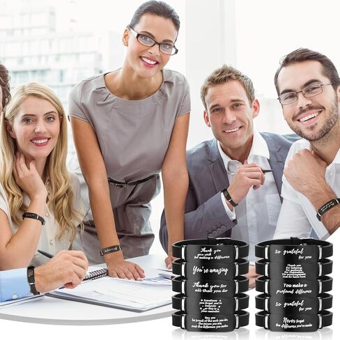 10 قطع من هدايا الشكر، سوار ملهم، هدايا تقدير كبيرة لزملاء العمل، هدايا ديكور، أساور من السيليكون، أساور تحفيزية قابلة للتعديل، هدية زميل العمل لمتطوعي المكتب والمدرس in Kuwait