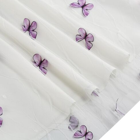 Tulle Embroidery Floral Dress for Women Flutter Sleeve Flower Embroidered Tulle Prom Dress Summer Wedding Tea Party Dress in Saudi Arabia