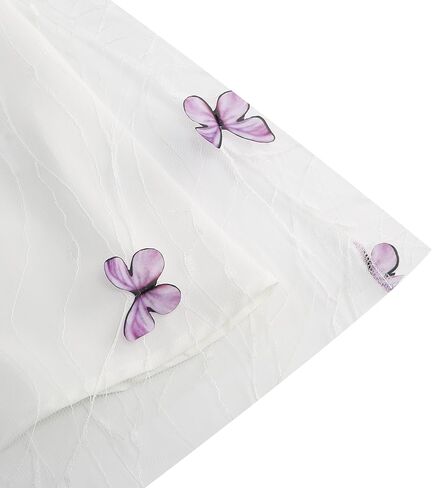 Tulle Embroidery Floral Dress for Women Flutter Sleeve Flower Embroidered Tulle Prom Dress Summer Wedding Tea Party Dress in Saudi Arabia