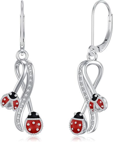 TOUPOP DragonflyHummingbirdLadybugButterflyBee Earrings 925 Sterling Silver Infinity Insect Leverback Earrings Christmas Gifts for Women Jewelry in Kuwait
