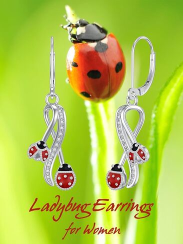 TOUPOP DragonflyHummingbirdLadybugButterflyBee Earrings 925 Sterling Silver Infinity Insect Leverback Earrings Christmas Gifts for Women Jewelry in Kuwait
