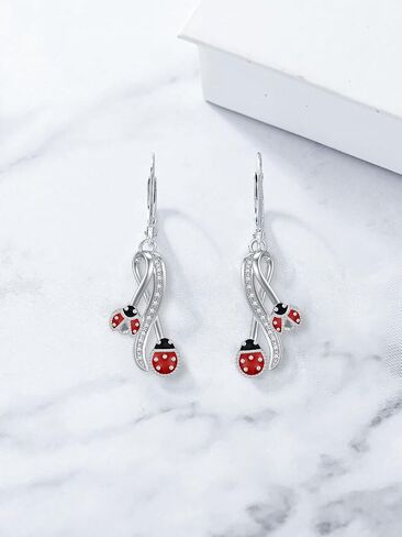 TOUPOP DragonflyHummingbirdLadybugButterflyBee Earrings 925 Sterling Silver Infinity Insect Leverback Earrings Christmas Gifts for Women Jewelry in Kuwait