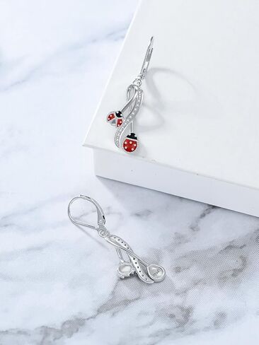 TOUPOP DragonflyHummingbirdLadybugButterflyBee Earrings 925 Sterling Silver Infinity Insect Leverback Earrings Christmas Gifts for Women Jewelry in Kuwait