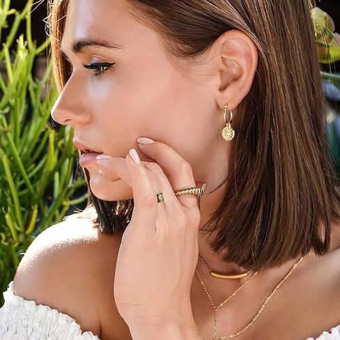 Gold Earrings for Women Heart Dangle Earrings Charms Heart Pendant Earrings Boho Earring Statement Earring Fashion Women Jewelry Gift in Kuwait