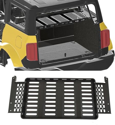 Tray Interior Storage Rear Cargo Rack Luggage Carrier Compatible with 2021-2024 Ford Bronco 4 Door Hardtops (Excluding Softtop or Sport) in Kuwait