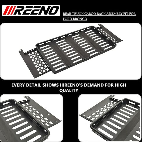 Tray Interior Storage Rear Cargo Rack Luggage Carrier Compatible with 2021-2024 Ford Bronco 4 Door Hardtops (Excluding Softtop or Sport) in Kuwait