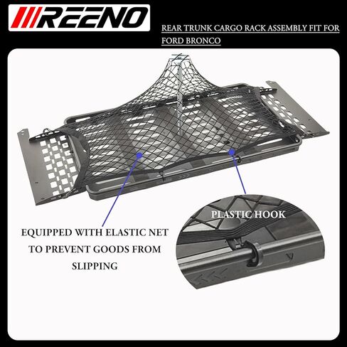 Tray Interior Storage Rear Cargo Rack Luggage Carrier Compatible with 2021-2024 Ford Bronco 4 Door Hardtops (Excluding Softtop or Sport) in Kuwait