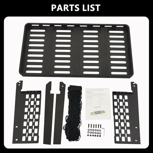 Tray Interior Storage Rear Cargo Rack Luggage Carrier Compatible with 2021-2024 Ford Bronco 4 Door Hardtops (Excluding Softtop or Sport) in Kuwait