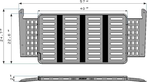 Tray Interior Storage Rear Cargo Rack Luggage Carrier Compatible with 2021-2024 Ford Bronco 4 Door Hardtops (Excluding Softtop or Sport) in Kuwait