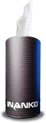 Car Tissue Holder - Tube Design - Storage and Peny Bank - Hard Carton (Carbon) (Special Design) in Saudi Arabia
