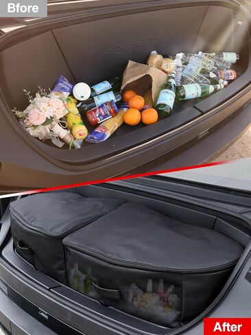 Front Frunk Oxford Insulation Cooler Storage Bag for Tesla Cybertruck 2024, Front Waterproof Organizer for Cybertruck Accessories 2PCS in Kuwait