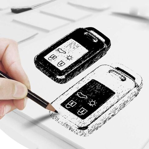 Car Key Fob Cover,Fit for S60 S80 V60 V70 XC60 XC70 Front 5-6 Bottons Key Fob,Smart Car Key Soft TPU Case Protector Key Fob with Alloy Keychain Silver No Plug-In Key Fob in Saudi Arabia