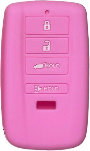 Key Fob Cover for Acura MDX: 4 Buttons Silicone Key Fob Remote Case Fit for Acura ILX Hybrid MDX RDX RLX TLX 2014 2015 2016 2017 2018 2019 2020 2021 2022 2023丨KR5V1X丨 (Pink) in Saudi Arabia