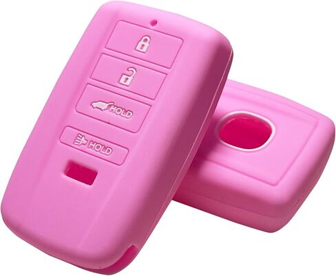 Key Fob Cover for Acura MDX: 4 Buttons Silicone Key Fob Remote Case Fit for Acura ILX Hybrid MDX RDX RLX TLX 2014 2015 2016 2017 2018 2019 2020 2021 2022 2023丨KR5V1X丨 (Pink) in Saudi Arabia