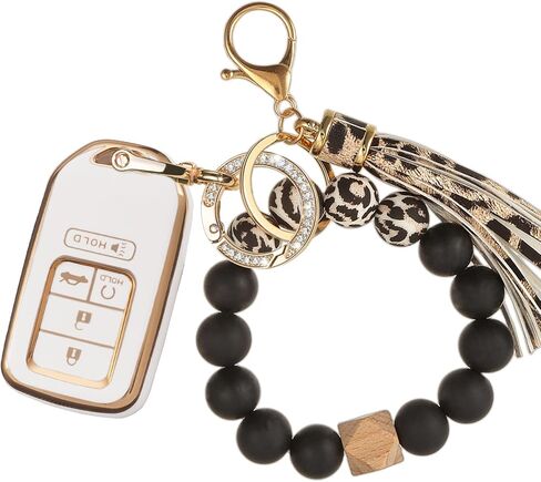 Key Fob Cover Case with Keychain Fashion Holder for Honda Accord Civic CRV Pilot Odyssey Smart Premium TPU Full Cover in Kuwait