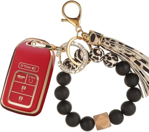Key Fob Cover Case with Keychain Fashion Holder for Honda Accord Civic CRV Pilot Odyssey Smart Premium TPU Full Cover in Kuwait