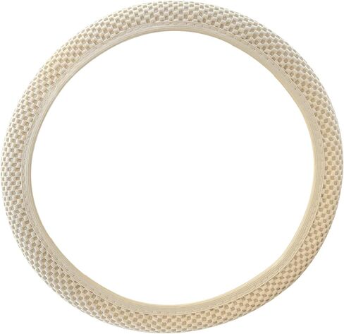 Universal 15" Anti Slip Steering Wheel Cover Elastic Stretch Mesh Cloth Cover Accessory for Car Beige Item Replacement in Saudi Arabia
