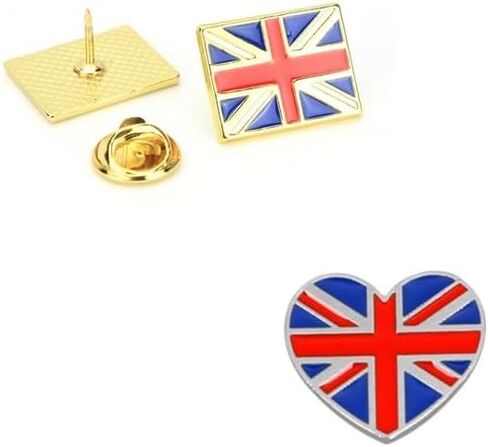 Britain English National Flag Enamel Pin and the United Kingdom heart-shaped National Emblem Badge Brooch For Backpack and Coat in Kuwait