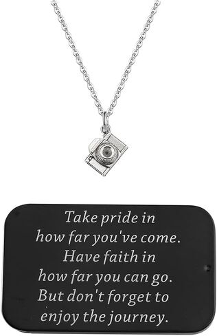 FUSTMW Camera Necklace Photographer Gift Camera Charm Pendant Necklace Inspirational Photography Gifts in Saudi Arabia