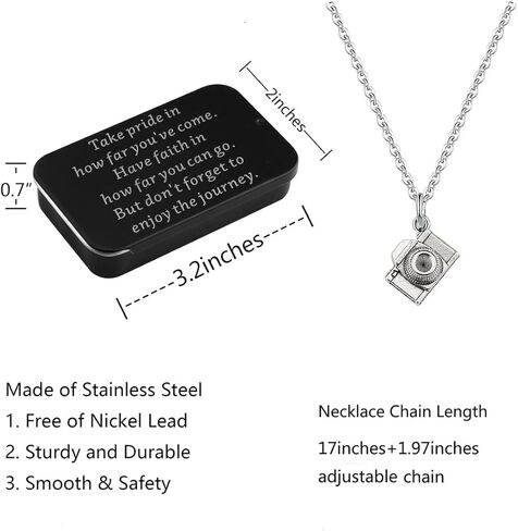 FUSTMW Camera Necklace Photographer Gift Camera Charm Pendant Necklace Inspirational Photography Gifts in Saudi Arabia