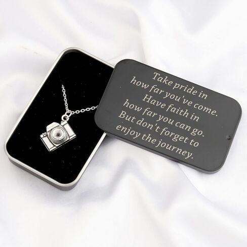 FUSTMW Camera Necklace Photographer Gift Camera Charm Pendant Necklace Inspirational Photography Gifts in Saudi Arabia