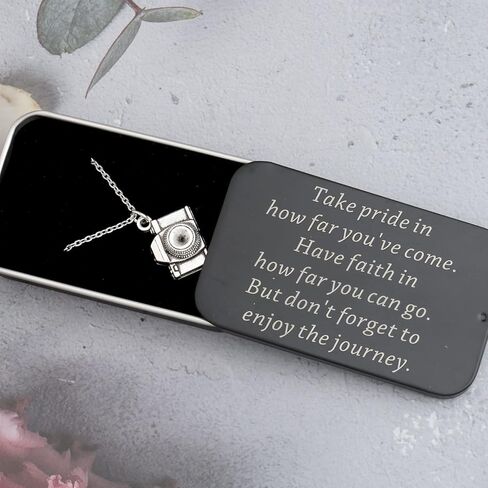 FUSTMW Camera Necklace Photographer Gift Camera Charm Pendant Necklace Inspirational Photography Gifts in Saudi Arabia