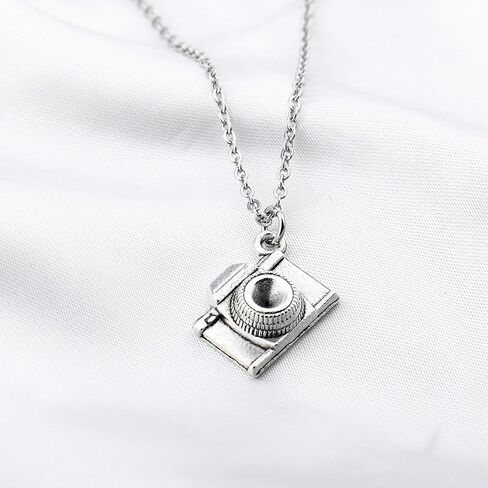 FUSTMW Camera Necklace Photographer Gift Camera Charm Pendant Necklace Inspirational Photography Gifts in Saudi Arabia