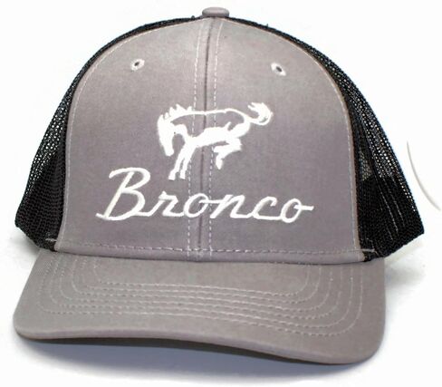 Bronco Logo Baseball Cap, Gray and Black in Saudi Arabia