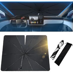 Fit for Cyberruck Windshield Sun Shade .2024 Tesla Cyberruck SunshadeUV Proleclion, Heat Reflective Car Front Umbrella Car Shade.60 * 70in.Custom Fit for Cyberpickup Trucks,Foldable Easy Install