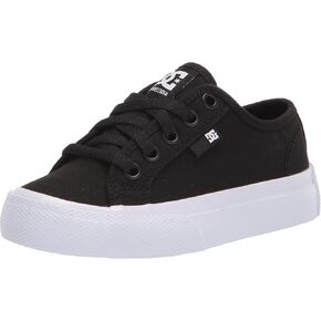 DC Boy's Manual Youth Skate Shoe, Black/White, 13 Big Kid